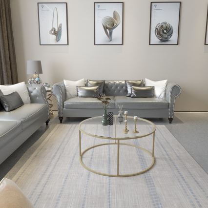 Stolić za kafu BERLIN 80x45 cm zlatna/prozirna