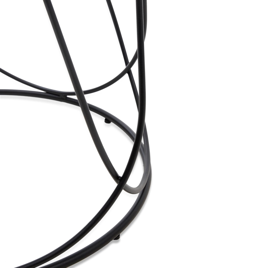 Stolić za kafu NUBIRA 41x60 cm crna/dekor mermera