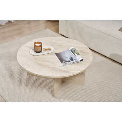 Stolić za kafu VERUM, prečnika 90 cm, bež