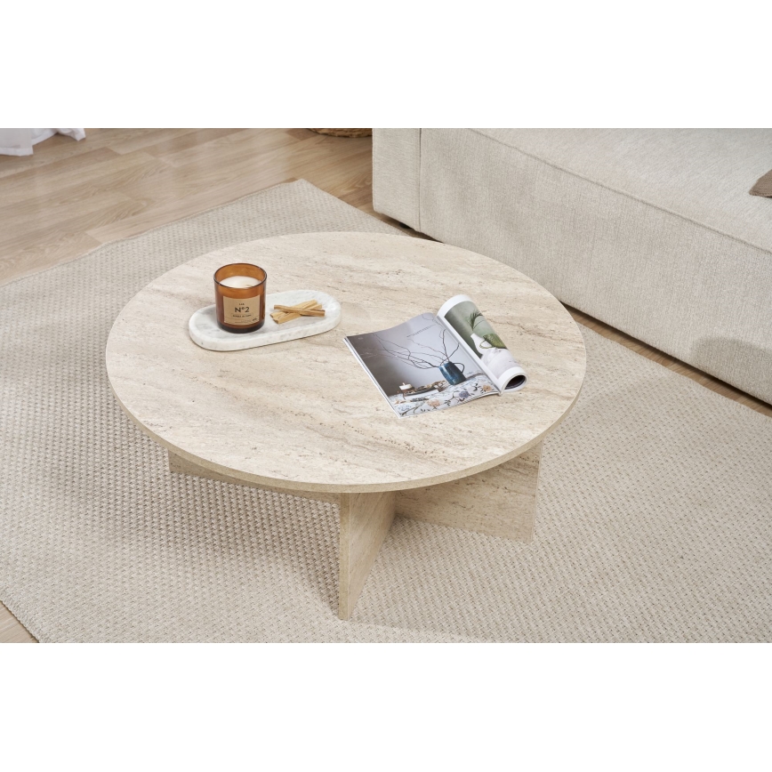 Stolić za kafu VERUM, prečnika 90 cm, bež