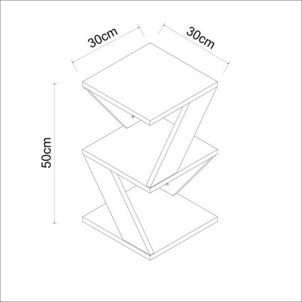 Stolić za odlaganje ALBENI 50x30 cm antracit