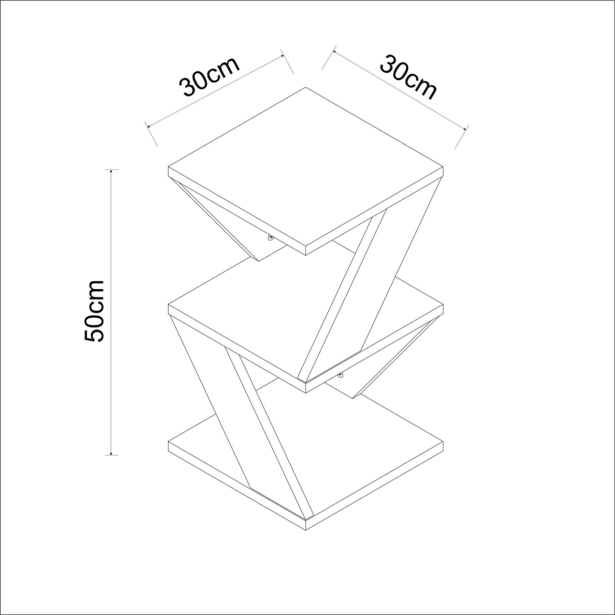 Stolić za odlaganje ALBENI 50x30 cm antracit