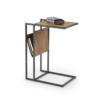 Stolić za odlaganje COMPACT 65x47 cm crna/smeđa
