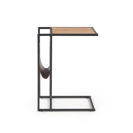 Stolić za odlaganje COMPACT 65x47 cm crna/smeđa