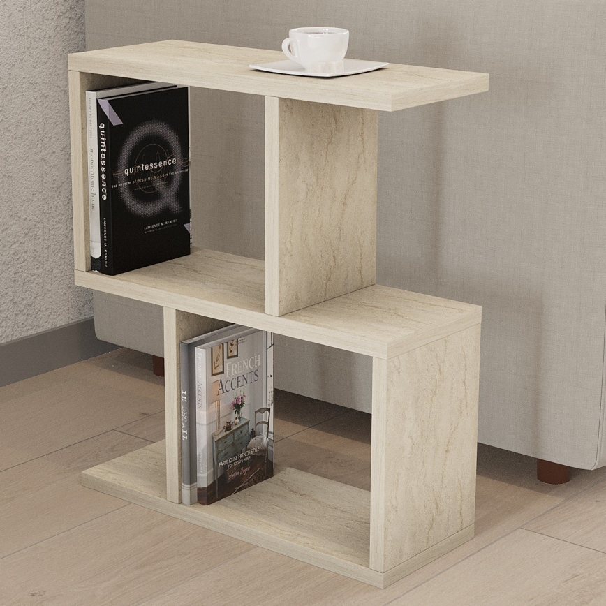 Stolić za odlaganje CROS 45x17 cm dekor mermera/bež