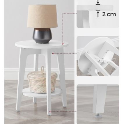 Stolić za odlaganje KAEL, beo