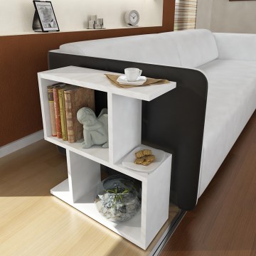 Stolić za odlaganje KARINUS 55,4x50 cm, beo