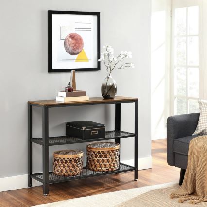 Stolić za odlaganje LUVOR braon/crna