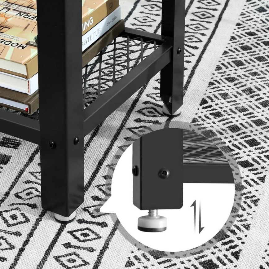 Stolić za odlaganje LUVOR braon/crna