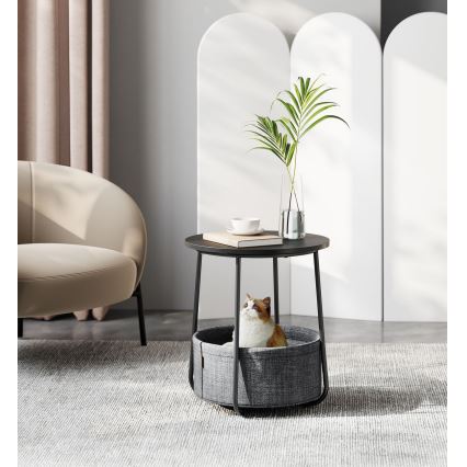 Stolić za odlaganje NOIRA crna/siva