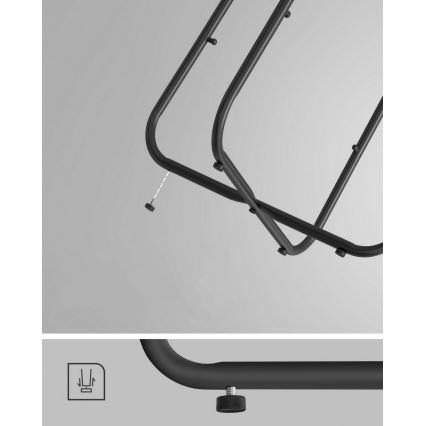 Stolić za odlaganje NOIRA crna/siva