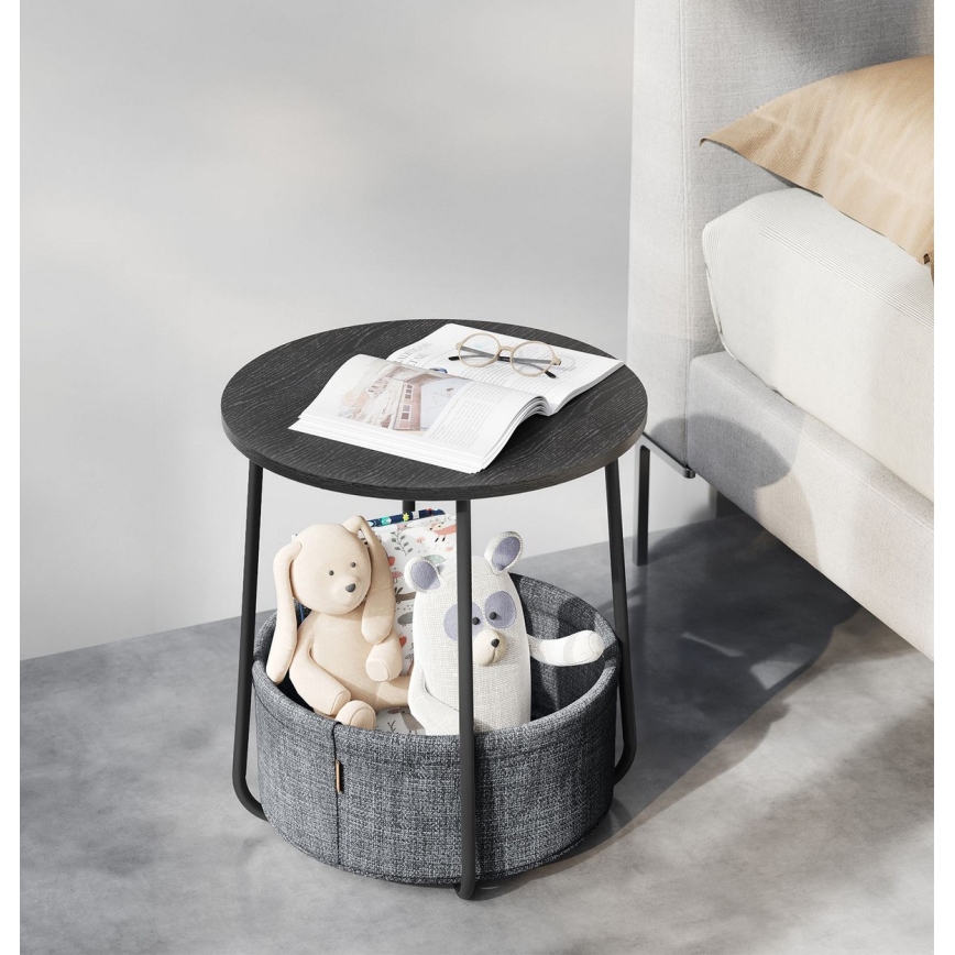 Stolić za odlaganje NOIRA crna/siva