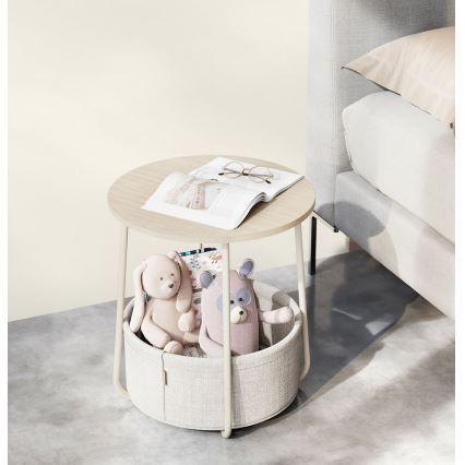 Stolić za odlaganje NOIRA krem/bela