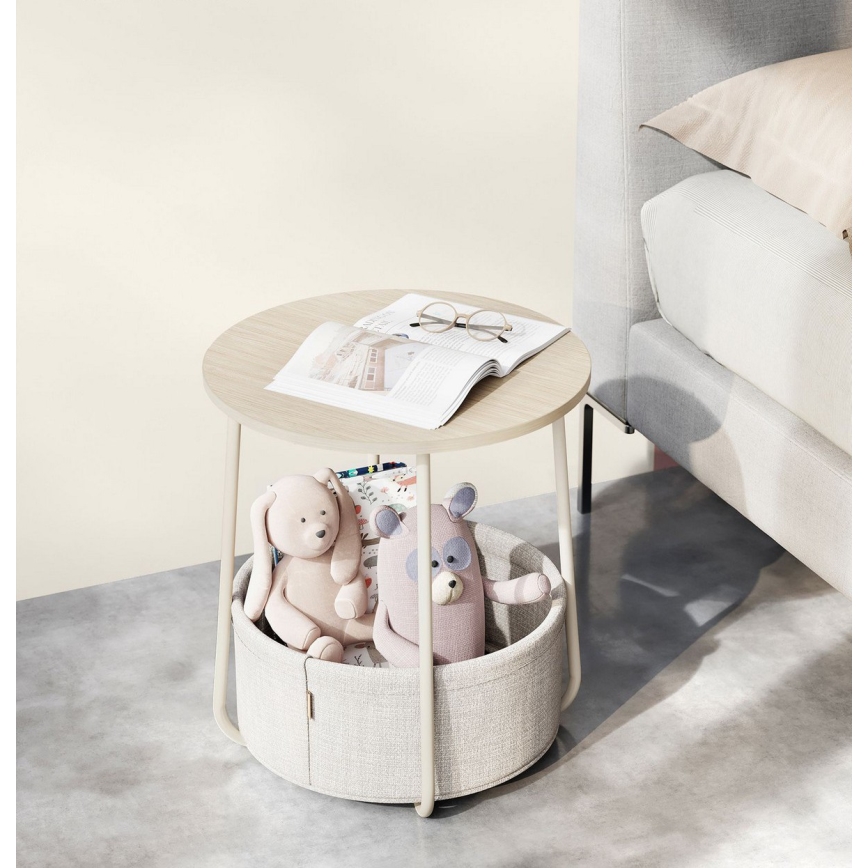 Stolić za odlaganje NOIRA krem/bela