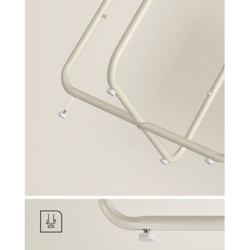 Stolić za odlaganje NOIRA krem/bela