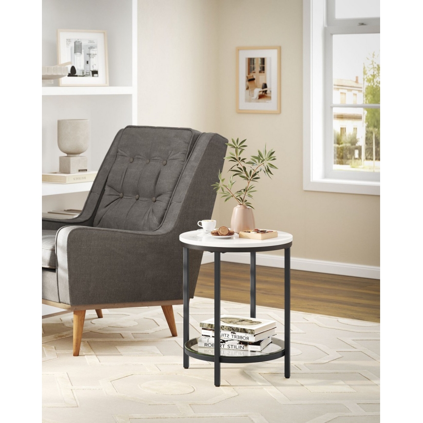 Stolić za odlaganje SID, crna/bela