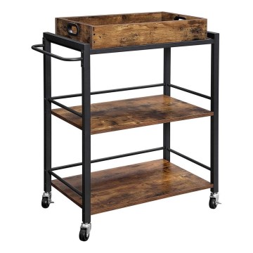 Stolić za posluživanje MARGE braon/crna