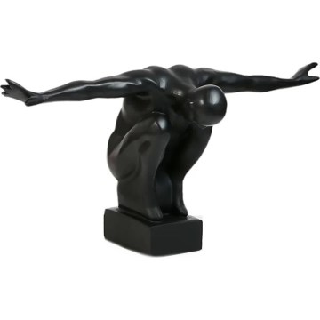 Stona dekoracija 19,5x16x38,5 cm smola/crna