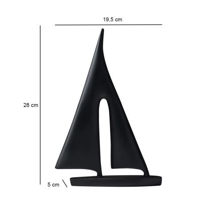 Stona dekoracija 28 cm od smole/crna