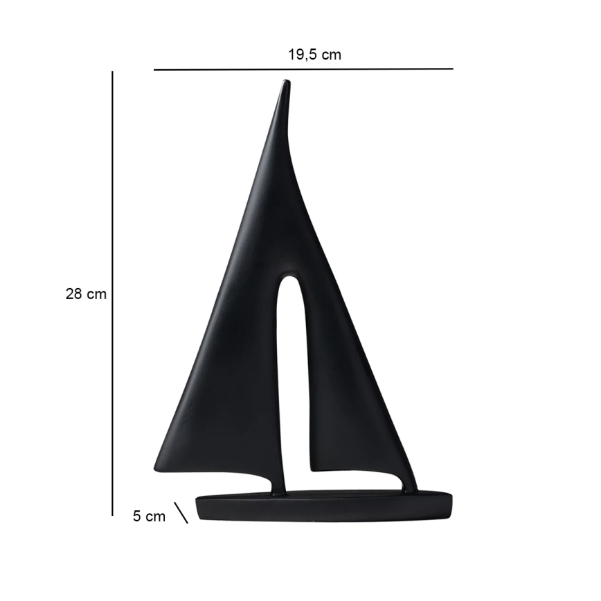Stona dekoracija 28 cm od smole/crna