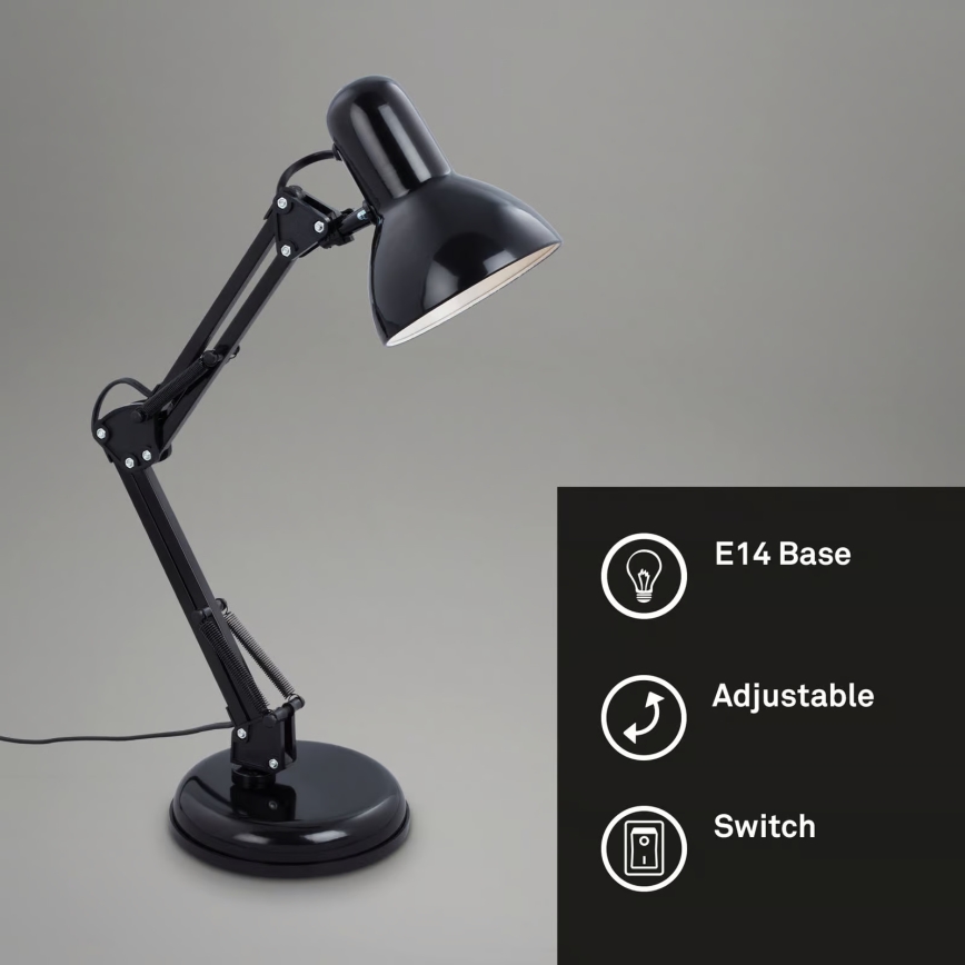 Stona lampa 1xE14/25W/230V crna