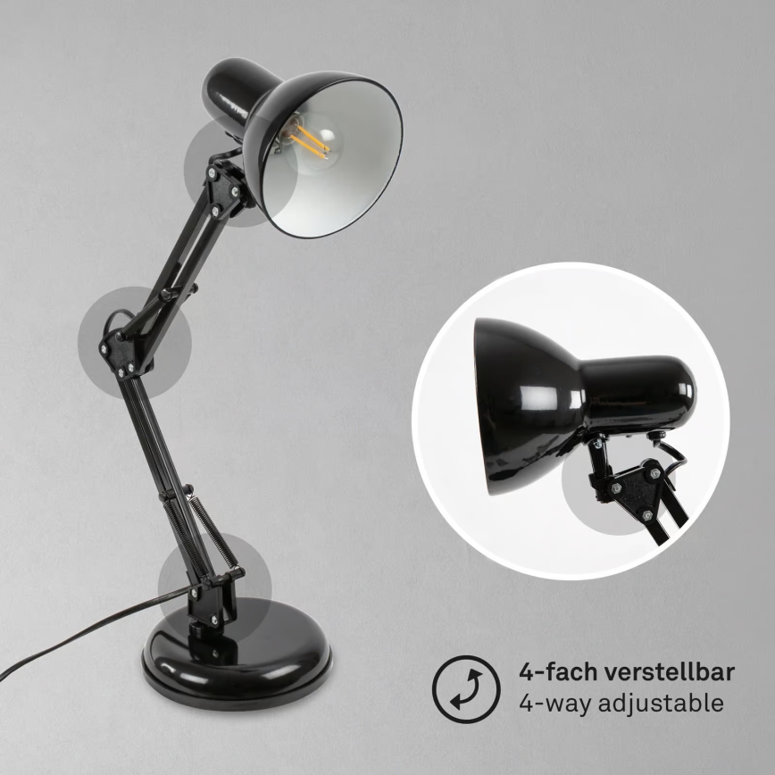 Stona lampa 1xE14/25W/230V crna