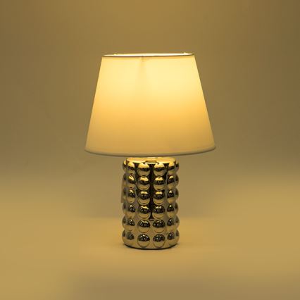 Stona lampa 1xE14/40W/230V bela/sjajni hrom