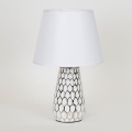 Stona lampa 1xE14/40W/230V bela/srebrna