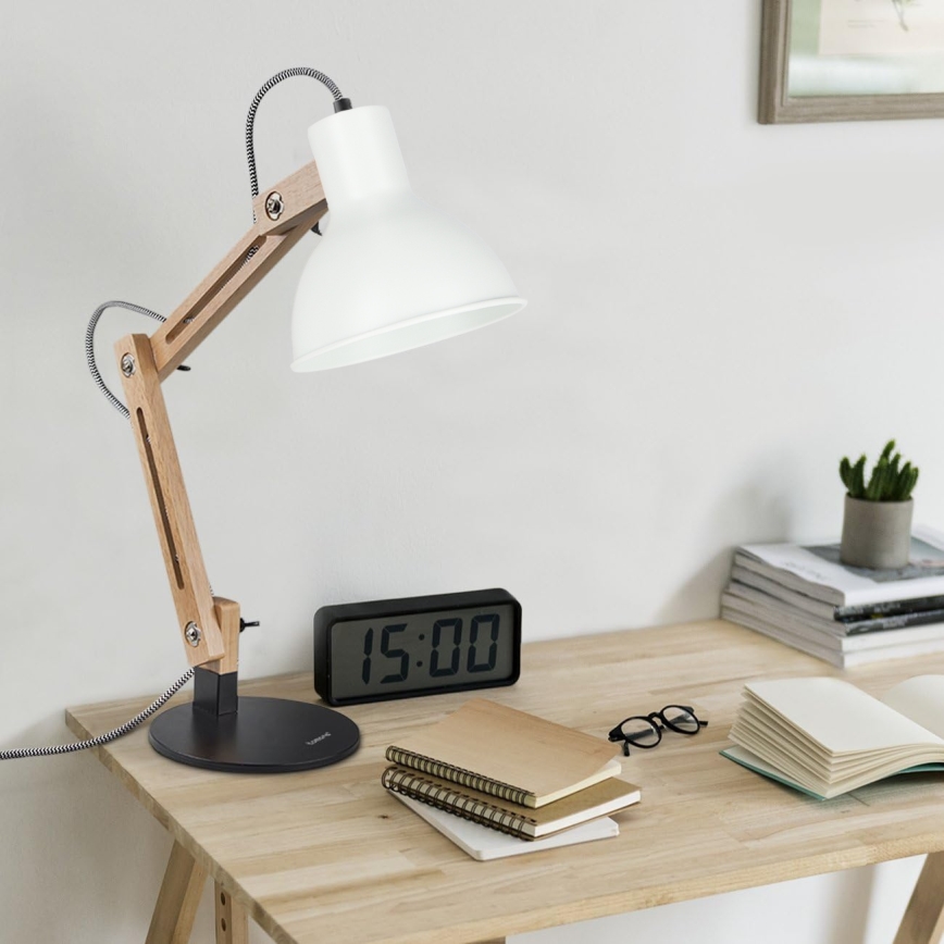Stona lampa 1xE27/40W/230V bela/crna