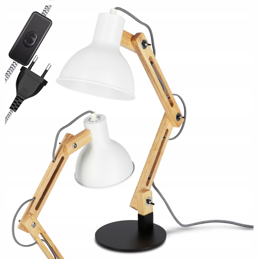 Stona lampa 1xE27/40W/230V bela/crna