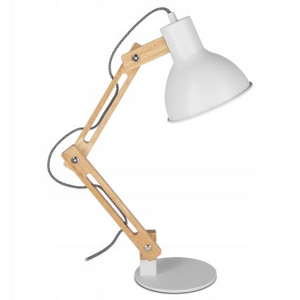 Stona lampa 1xE27/40W/230V bela
