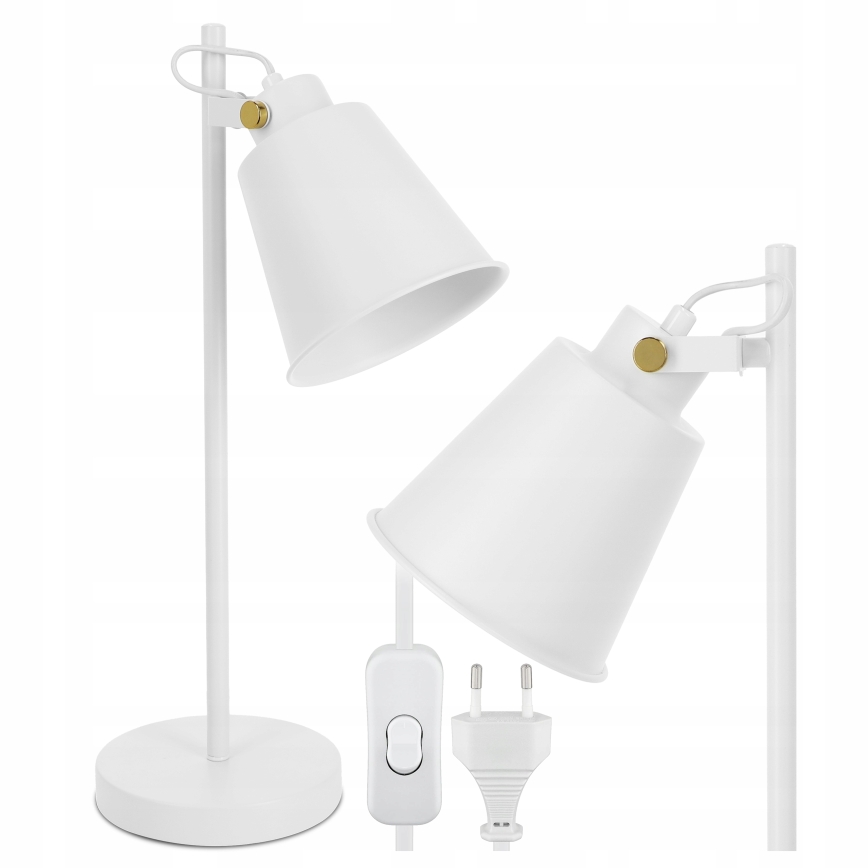 Stona lampa 1xE27/40W/230V bela