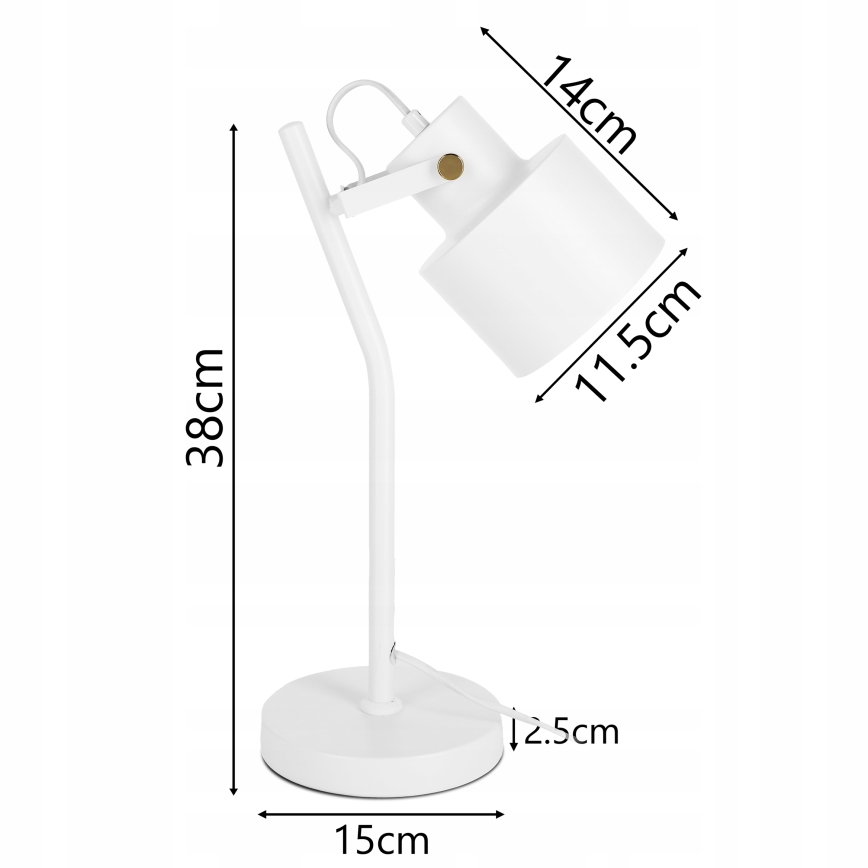 Stona lampa 1xE27/40W/230V bela