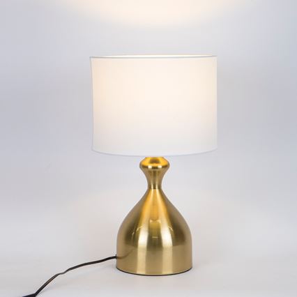 Stona lampa 1xE27/40W/230V bela/zlatna