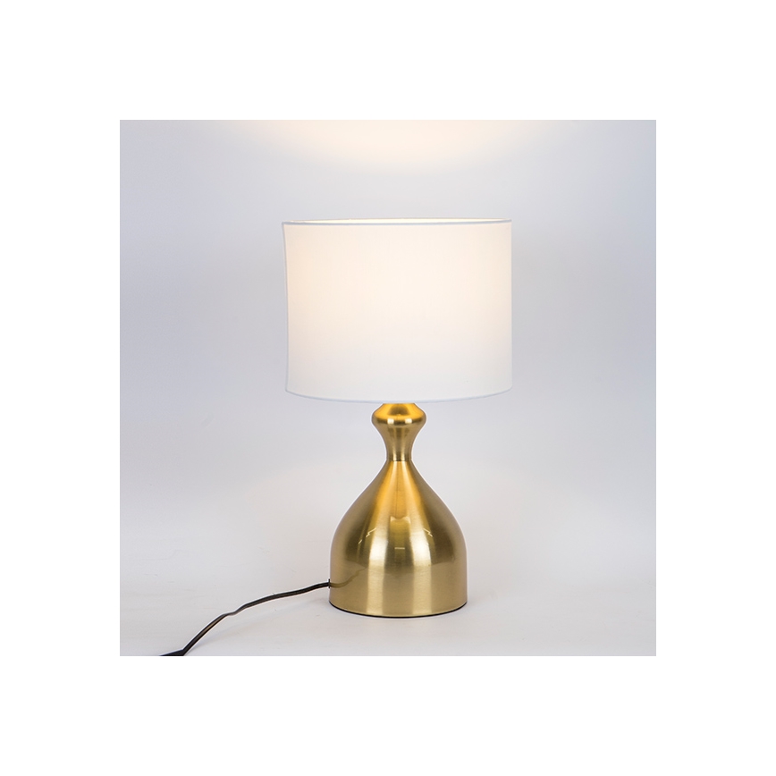 Stona lampa 1xE27/40W/230V bela/zlatna