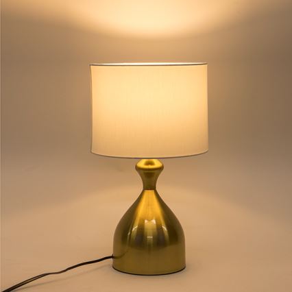 Stona lampa 1xE27/40W/230V bela/zlatna