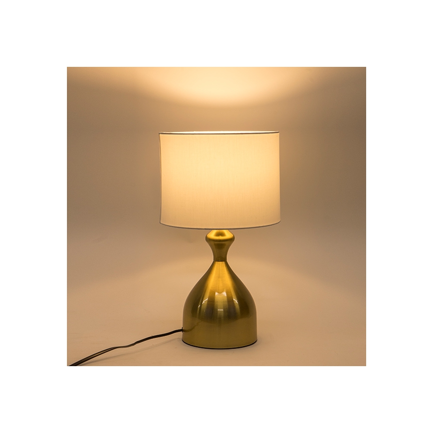 Stona lampa 1xE27/40W/230V bela/zlatna