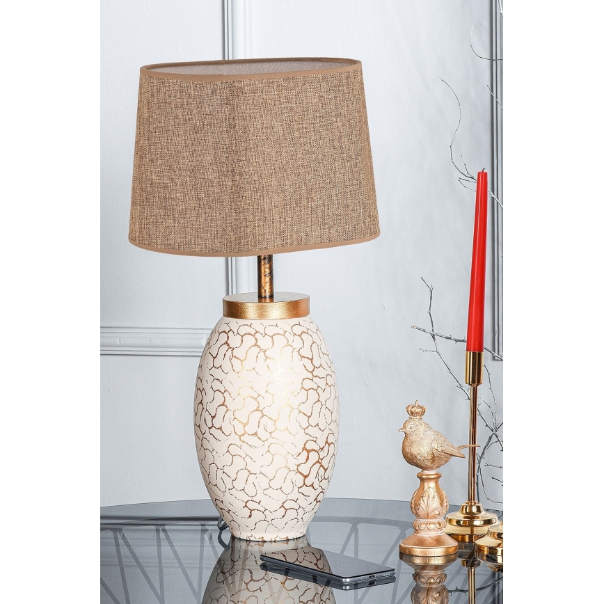 Stona lampa 1xE27/40W/230V bežna/zlatna