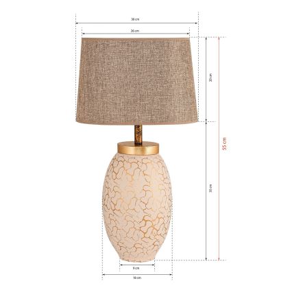 Stona lampa 1xE27/40W/230V bežna/zlatna