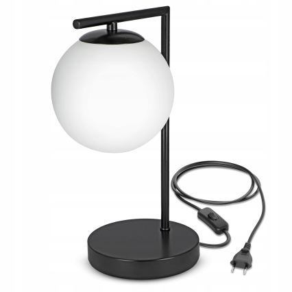 Stona lampa 1xE27/40W/230V crna/bela