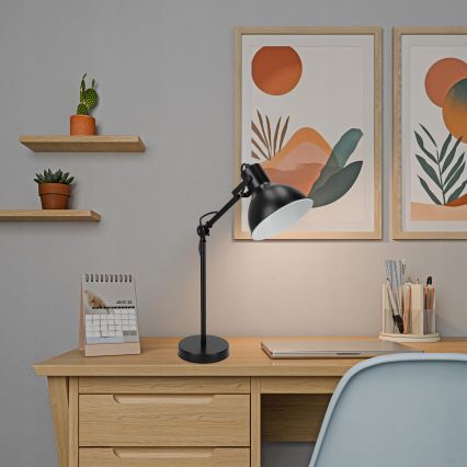 Stona lampa 1xE27/40W/230V crna