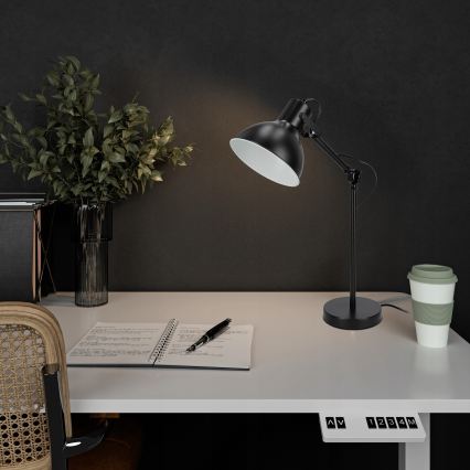 Stona lampa 1xE27/40W/230V crna