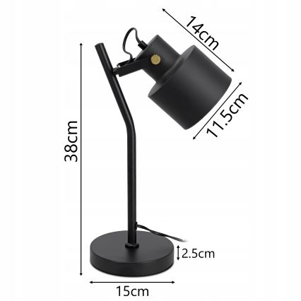 Stona lampa 1xE27/40W/230V crna