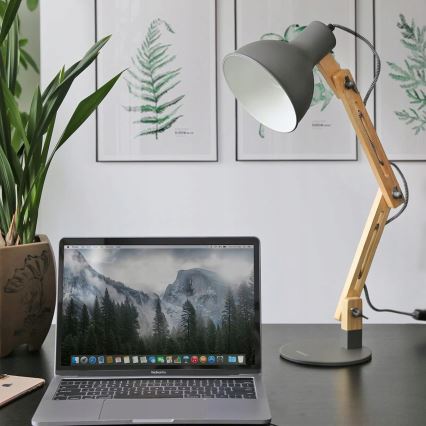 Stona lampa 1xE27/40W/230V siva