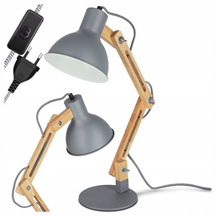 Stona lampa 1xE27/40W/230V siva