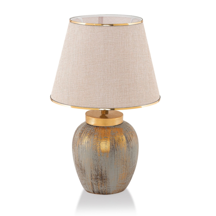 Stona lampa 1xE27/40W/230V zlatna/bež