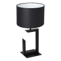 Stona lampa 1xE27/60W/230V 45 cm crna/bela