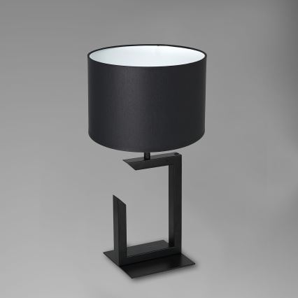 Stona lampa 1xE27/60W/230V 45 cm crna/bela