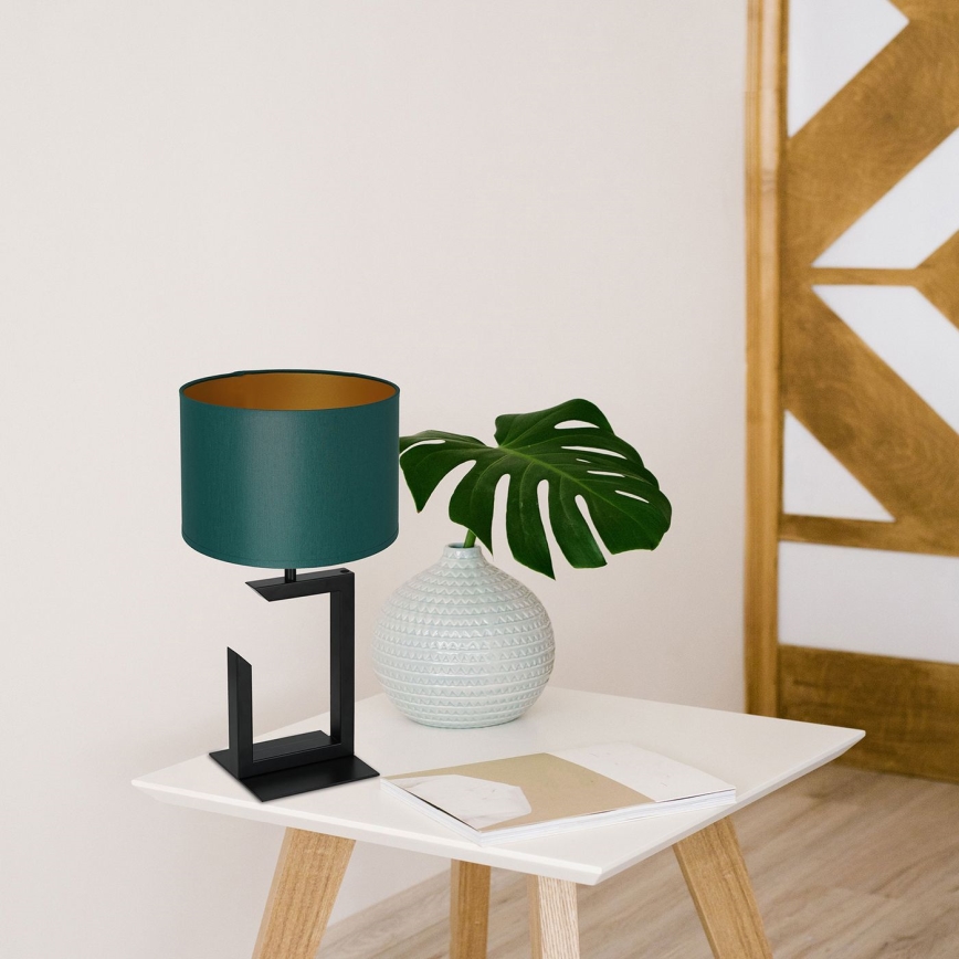 Stona lampa 1xE27/60W/230V 45 cm zelena/zlatna