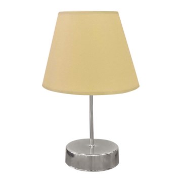 Stona lampa 1xE27/60W/230V bež/sjajni hrom